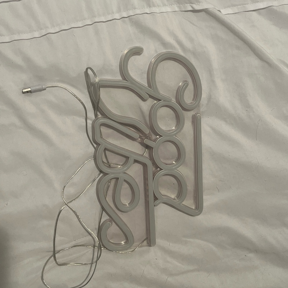 Cool White Neon Sign